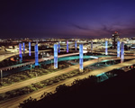 Carol Highsmith, photographer.  Lighted pylons along Century Boulevard..., Los Angeles