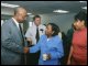 Secretary Paige meets with employees at the U.S. Department of Education's regional office in Denver, CO.