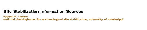 Site Stabilization Information Sources