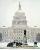 United States Capitol building in winter