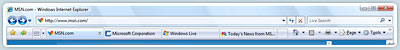 Windows Vista Home Premium Tabbed browsing lets you navigate multiple sites within one page