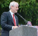 Congressman Brian Baird speaks Moon Tree Dedication at La Center High School.