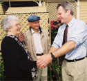 This is an image of Congressman Baird with an intern.