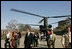 Laura Bush and U.S. Ambassador to Afghanistan Zalmay Khalilzad arrive at the Presidential Palace in Kabul, Afghanistan, Wednesday, March 30, 2005.