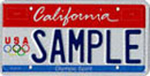 Photo of the Olympic Training Center License Plate