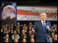 President George W. Bush speaks on comprehensive immigration reform as he addresses the Orange County Business Council Monday, April 24, 2006, in Irvine, Calif.  White House photo by Eric Draper