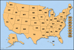 illustration: map of the United States