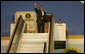 President George W. Bush waves from Air Force One after landing in Sydney Tuesday, Sept. 4, 2007, to attend the Asian-Pacific Economic Cooperation. White House photo by Eric Draper