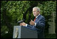 President George W. Bush holds a press conference in the Rose Garden Friday, Sept. 15, 2006. White House photo by Eric Draper