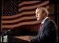 President George W. Bush remarks on the bombing of the U.N. Headquarters in Iraq from his ranch in Crawford, Texas, Tuesday, August 19, 2003. "Today in Baghdad terrorists turned their violence against the United Nations. The U.N. personnel and Iraqi citizens killed in the bombing were in that country on a purely humanitarian mission. Men and women in the targeted building were working on reconstruction, medical care for Iraqis. They were there to help with the distribution of food. A number have been killed or injured. And to those who suffer, I extend the sympathy of the American people," said the President.  White House photo by Paul Morse