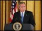 President George W. Bush speaks during a reception commemorating the 40th Anniversary of the Civil Rights Act at the White House on July 1, 2004.  White House photo by Paul Morse