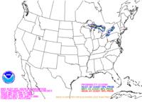 Probability of snowfall greater than or equal to 4 inches