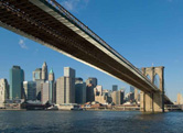 Image of a bridge and cityscape