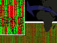 Plot of genetic markers and world map graphic.