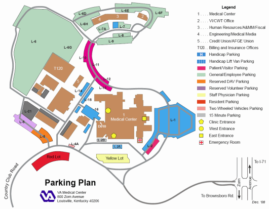 Louisville VAMC Facility Map