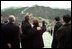  President Bush and Mrs. Bush tour the Great Wall of China, Friday, Feb. 22, in Badaling, China. President Richard Nixon visited the same Badaling area of the wall during his trip to China. "Thirty years ago, leaders of China and the United States acted together to put an end to mutual estrangement and open the gate for exchanges and cooperation between the two countries," said Chinese President Jiang of the historic trip. White House photo by Eric Draper.