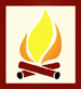 campfire icon with an X across it, indicating that campfires are restricted.