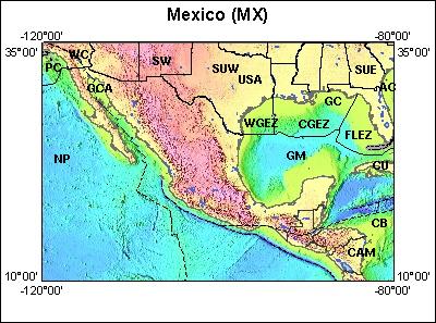 Map of Atlas area: mx