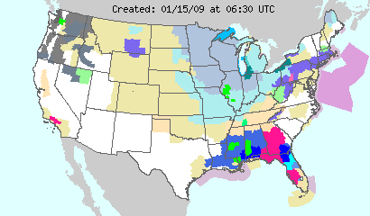 National Watch Warning Map