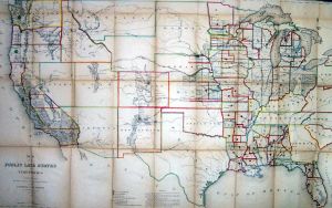 1850's Actual Cadastral Survey Status Map from the General Land Office