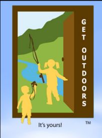"Get Outdoors, It's Yours!"  logo