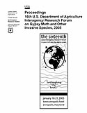 [image:] Cover of Proceedings, 16th U.S. Department of Agriculture interagency research forum on gypsy moth and other invasive species 2005