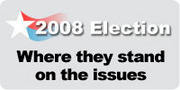 2008 Election: Where the candidates stand interactive