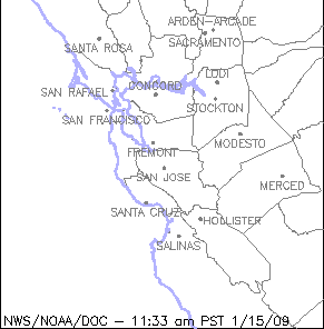 Map of 1/15/09 Spots