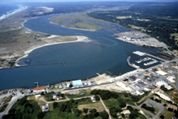 Aerial view of Coquille River