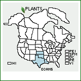 Distribution of Echinacea angustifolia DC. var. strigosa R.L. McGregor. . 