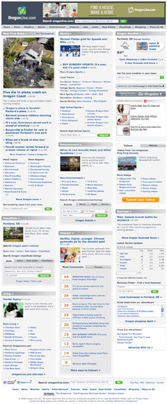 OregonLive.com's new home page