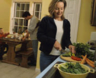 Woman making dinner