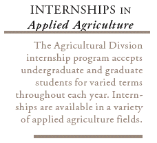 More information on Agricultural Internships