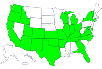 States with persons with the outbreak strain of Salmonella Saintpaul, by state of residence.