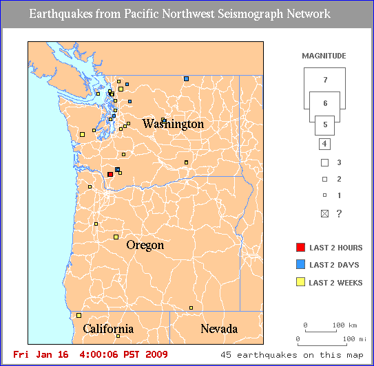 Earthquake Index Map