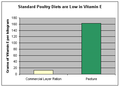 Standard poultry diets are low in vitamin E