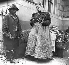 Street types of New York City: Emigrant and pretzel vendor