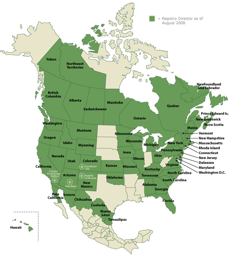 Map of Member States and Tribes