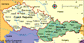 Map of Slovakia & The Czech Republic