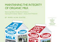 Maintaining the Integrity of Organic Milk