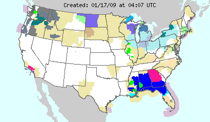 This image displays watches, warnings, statements and advisories issued by the National Weather Service