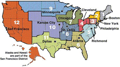 System map with links to Reserve Bank contacts