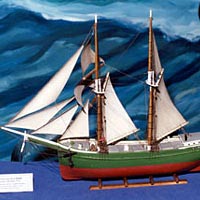 Model of Topsail Schooner O.J. HALE, built in Trenton, MI, 1874