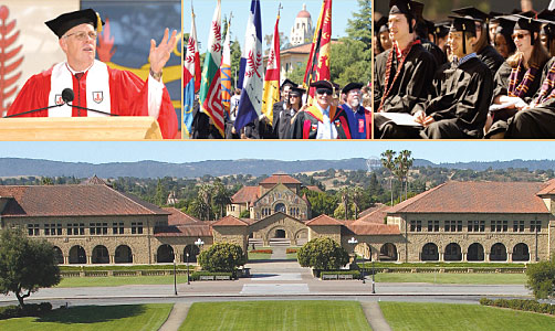 photo of commencement and university from to of oval