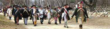 Colonial Reenactors on Battle Road