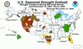 Drought Outlook Map of the United States