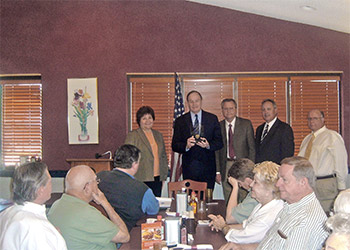 Senator Richard Shelby recieving a NADO award.