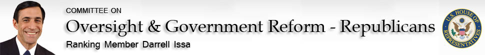 Committee on Oversight and Government Reform, Republicans. Ranking Member Thomas M. Davis, III.