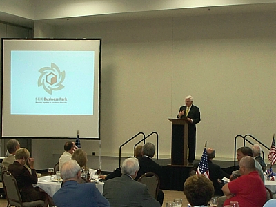 thumbnail image: Rep. Rogers speaks to the Corbin Economic Development Luncheon - August 2008