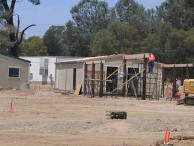 interactive image:  The American River Water Education center gets a “face lift” with construction of a new deck; click for larger photo